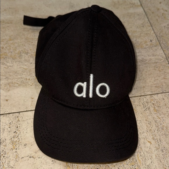 ALO Yoga Accessories - Alo Black Cap W/White Lettering